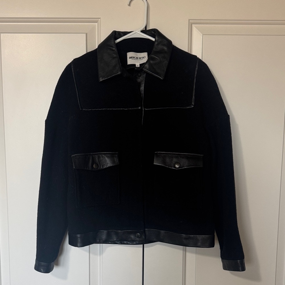 American Retro Women's Black Utility Jacket size 36/S